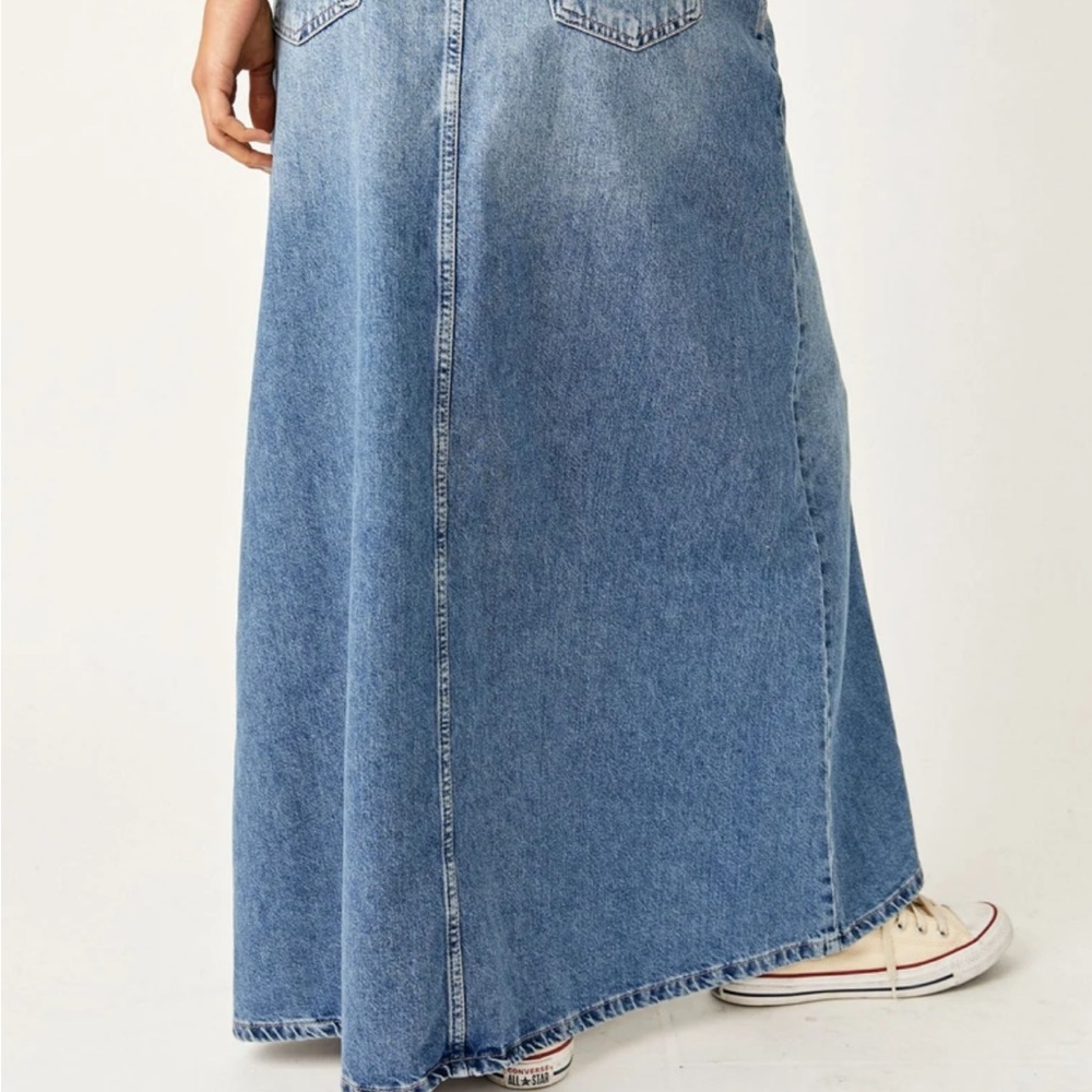 We The Free Come As You Are Denim Maxi Skirt NWT - Picture 3 of 8
